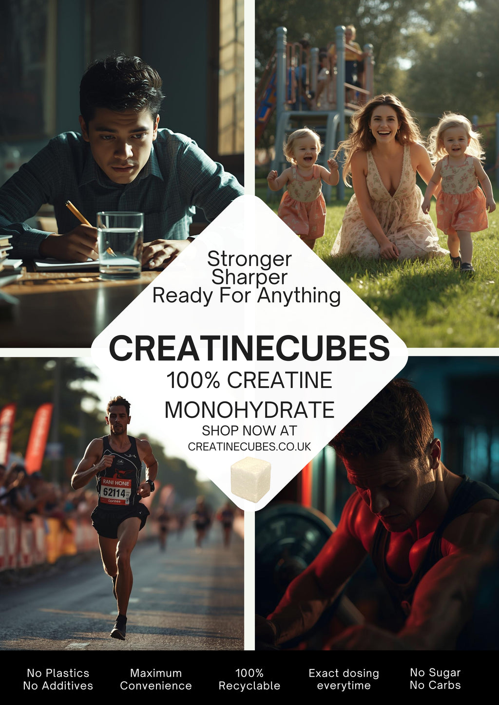 Creatine Monohydrate Cubes 3g per Cube 30 pack
