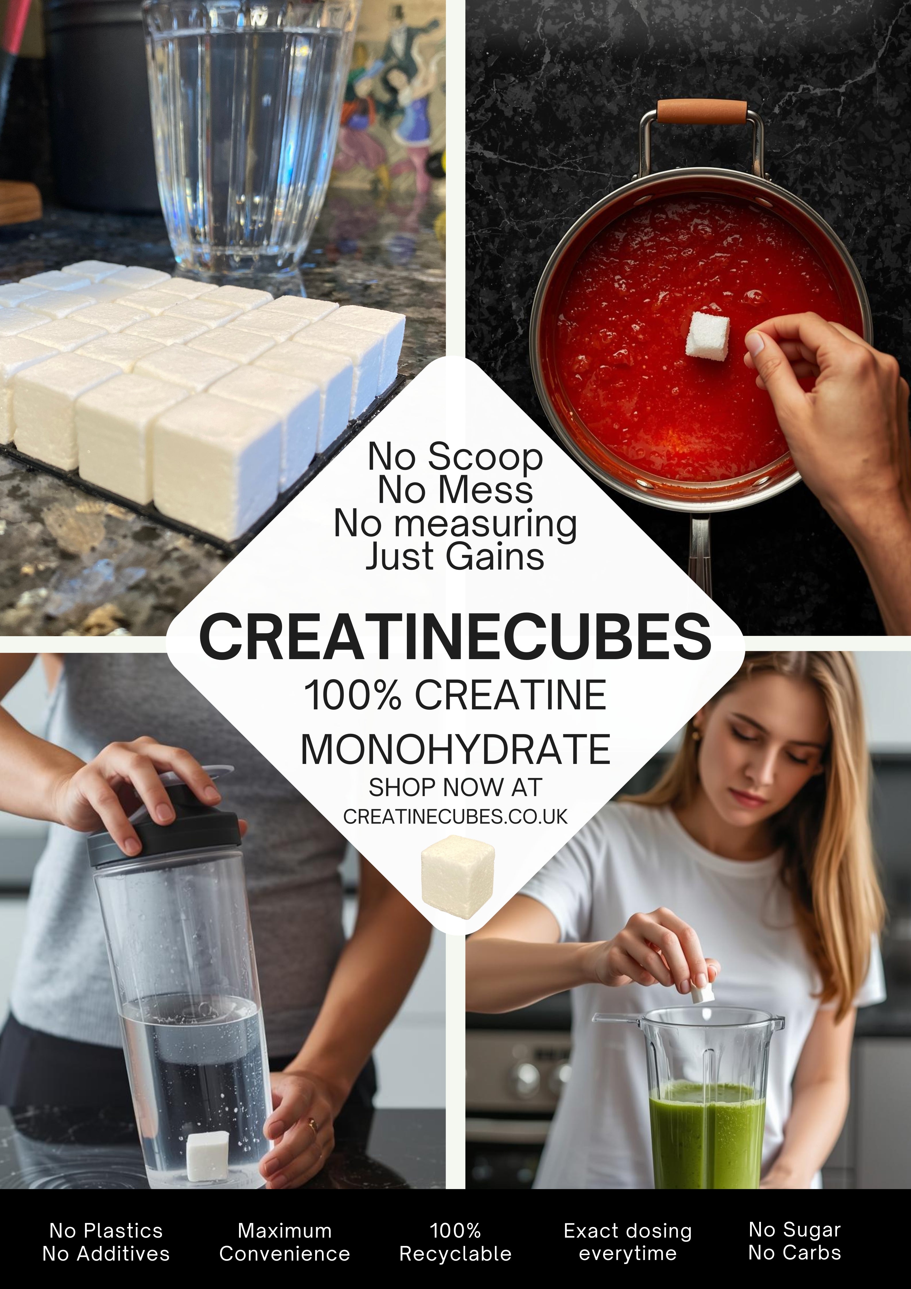 Creatine Monohydrate Cubes 3g per Cube 30 pack